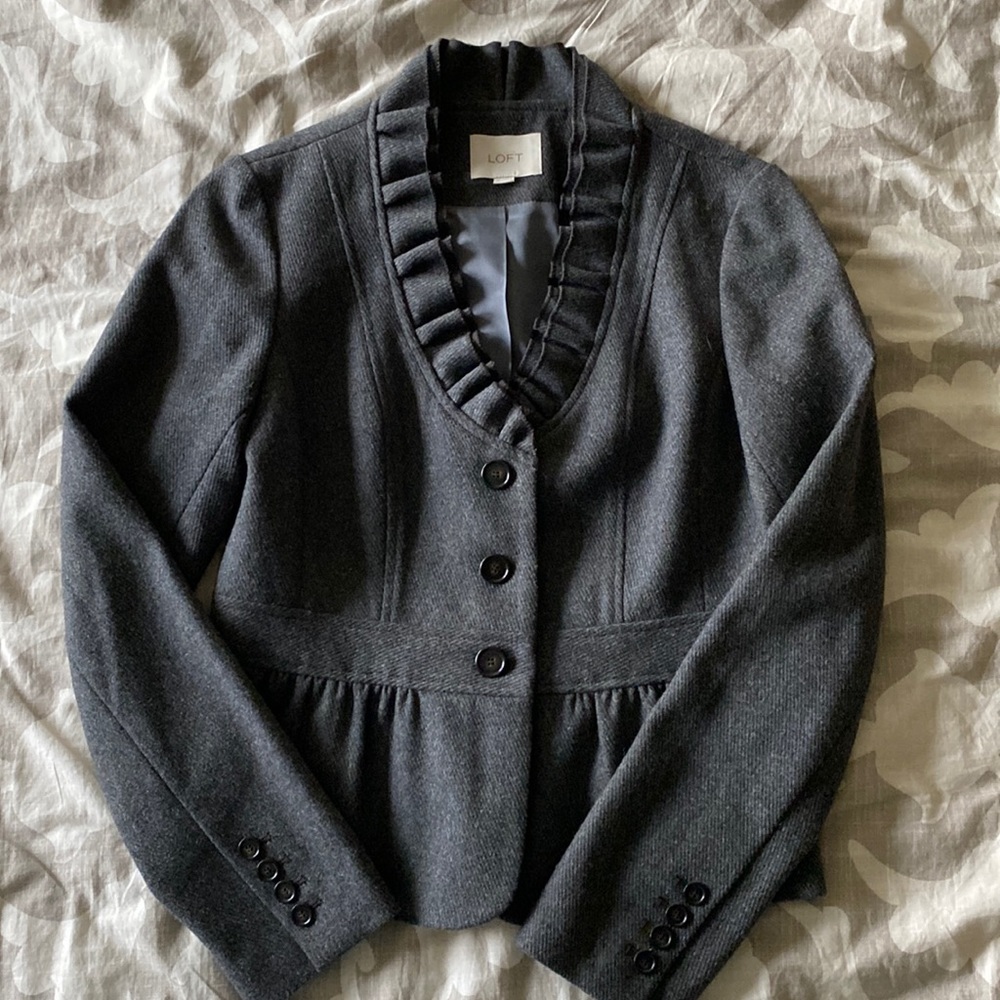 Gray Loft wool blend blazer